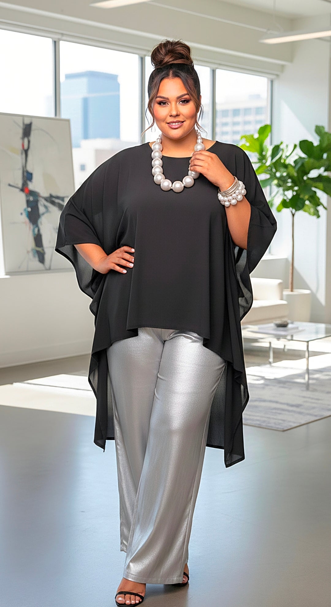 Hi-Lo Tunic Black
