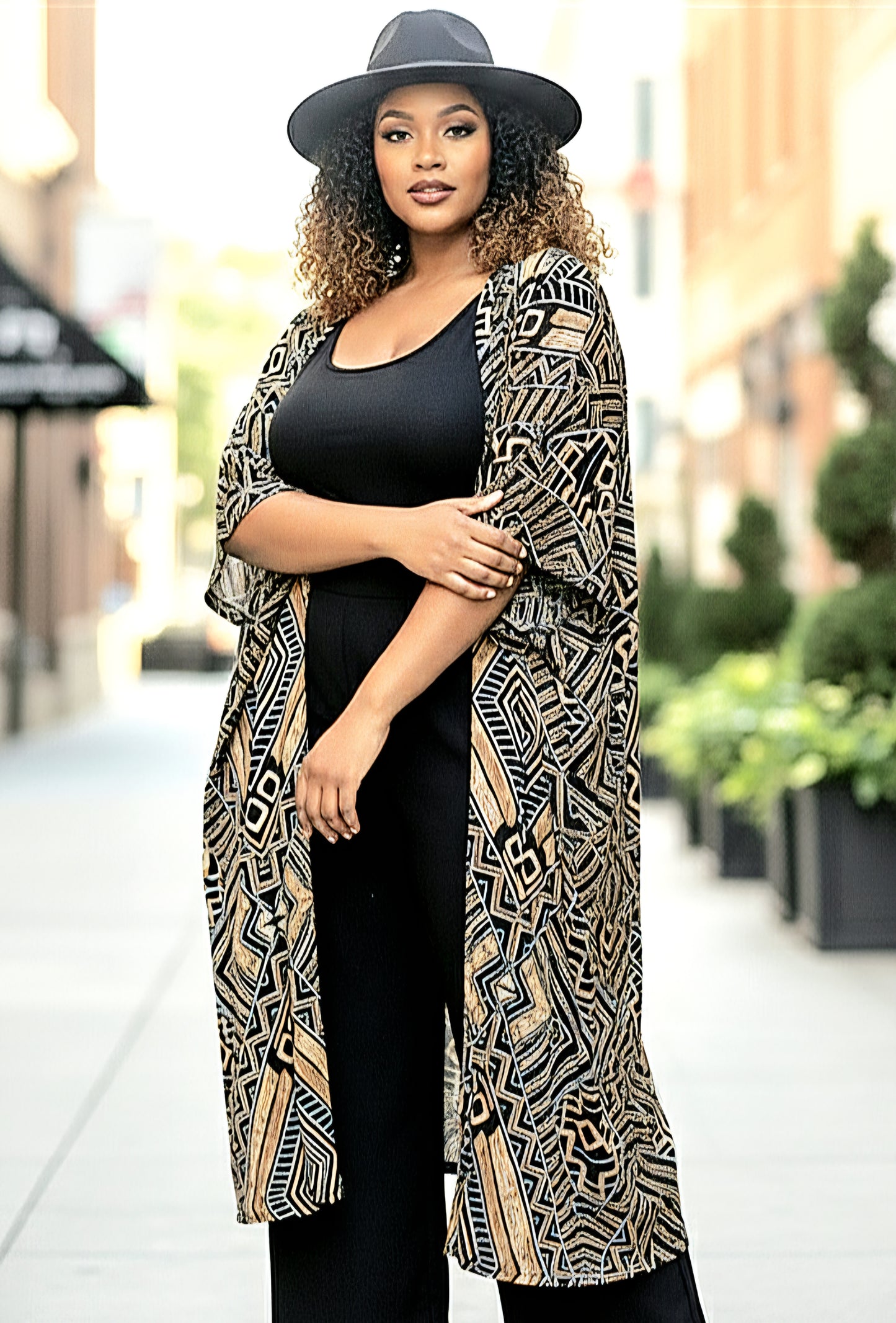 Maxi Kimono Ethnic Print