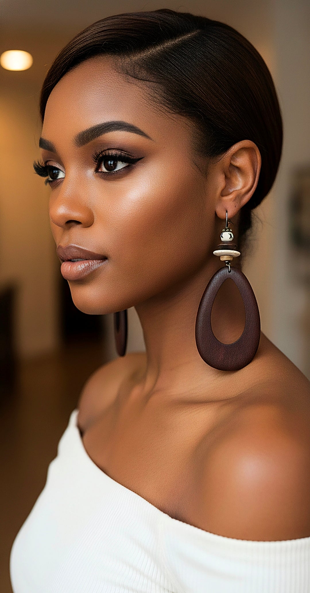 Brown Teardrop Dangles