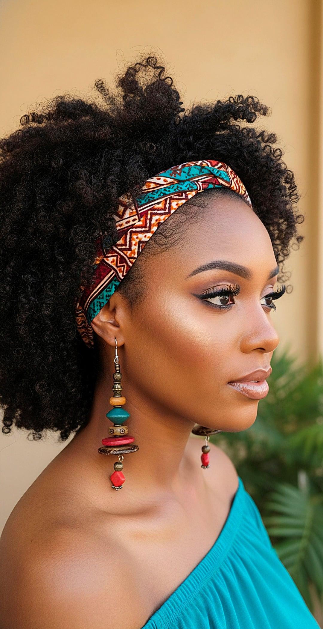 Tiered Red Turquoise Dangles