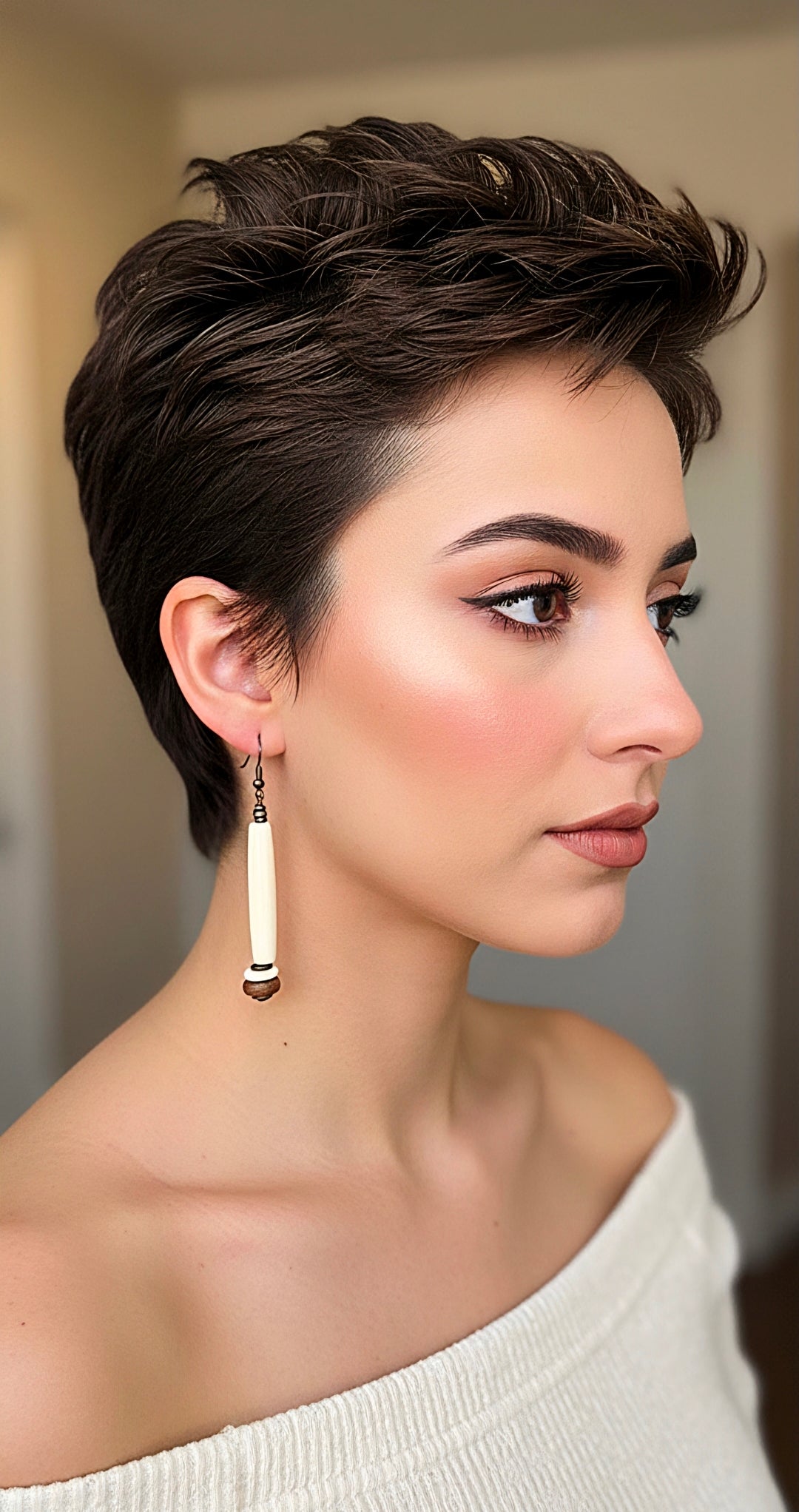 Bone Tube Tan Accent Dangles