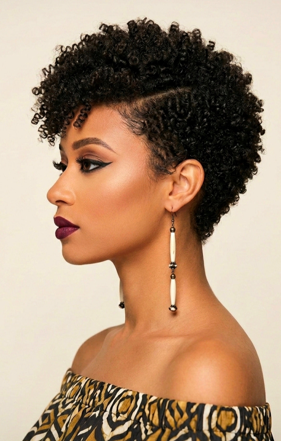 Handcrafted African Bone Beaded Dangle Earrings