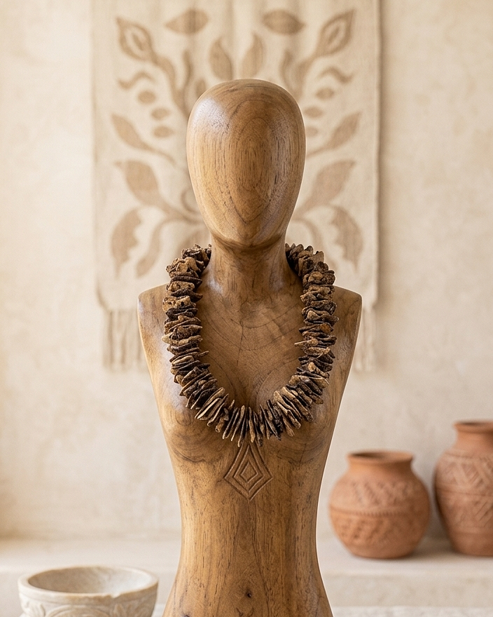 Coconut shell ethnic necklace