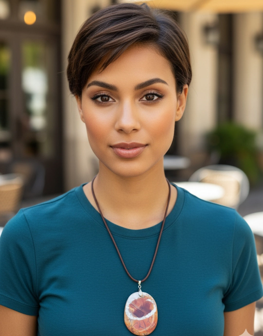 Organic Earth Tone Pendant Necklace