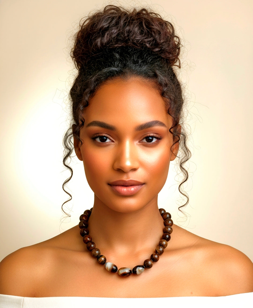 Chocolate Brown Faceted Agate Necklace