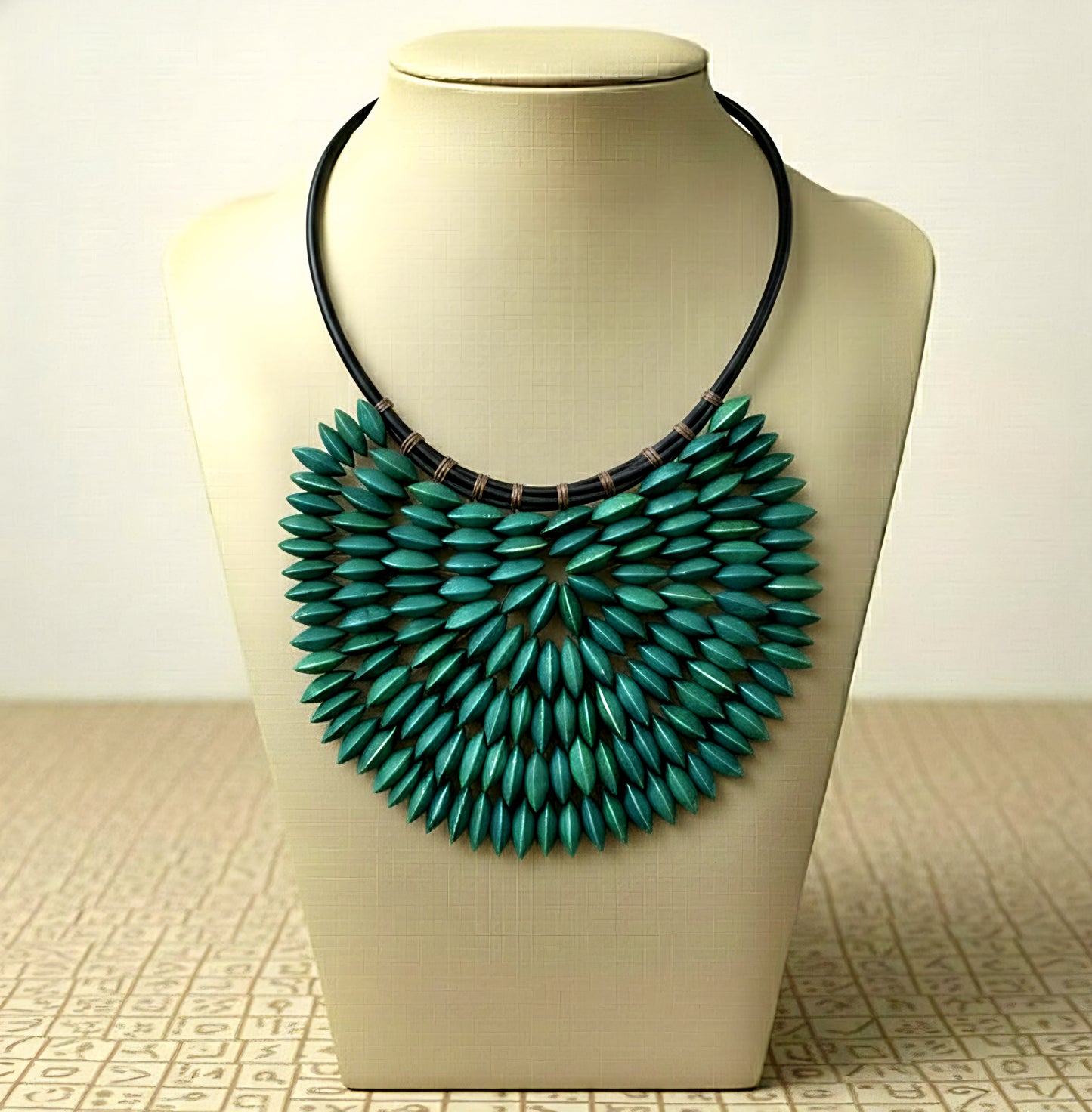 Large Bib Necklace Turquoise