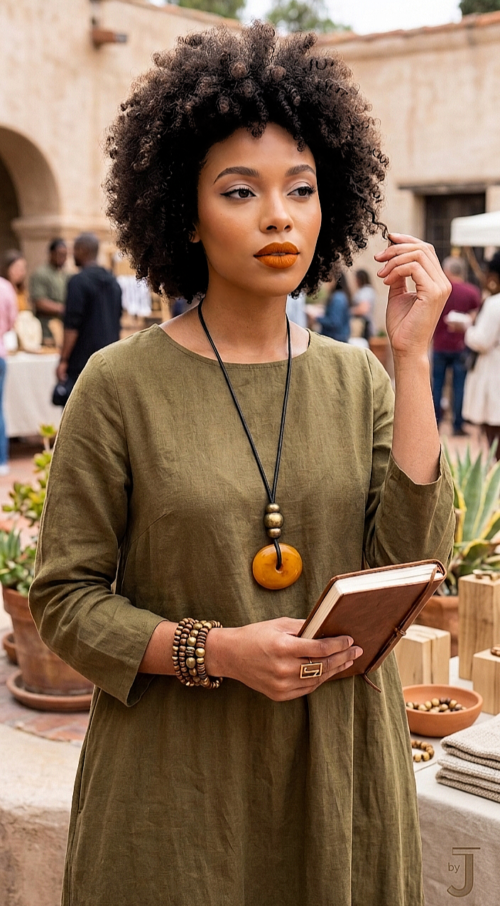Golden Glow Resin Amber Statement Necklace