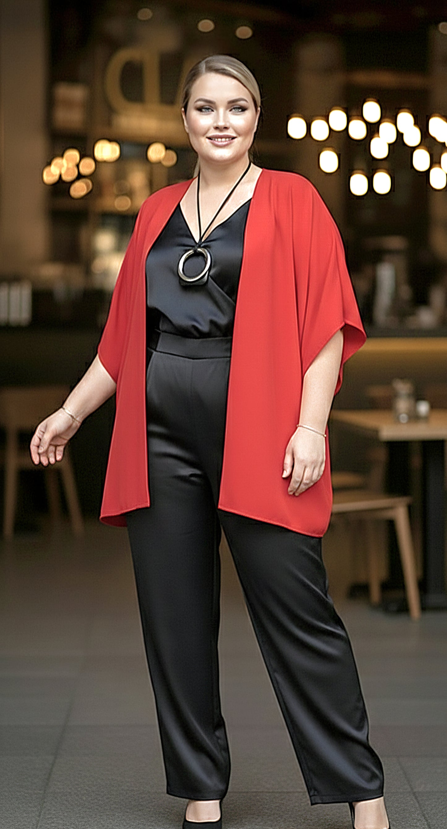 Short Kimono Jacket Red