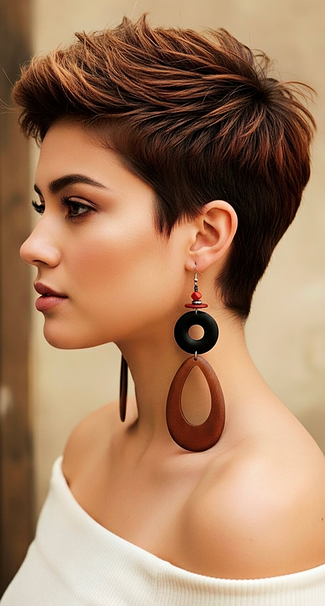 Teardrop Donut Red Accent Dangles