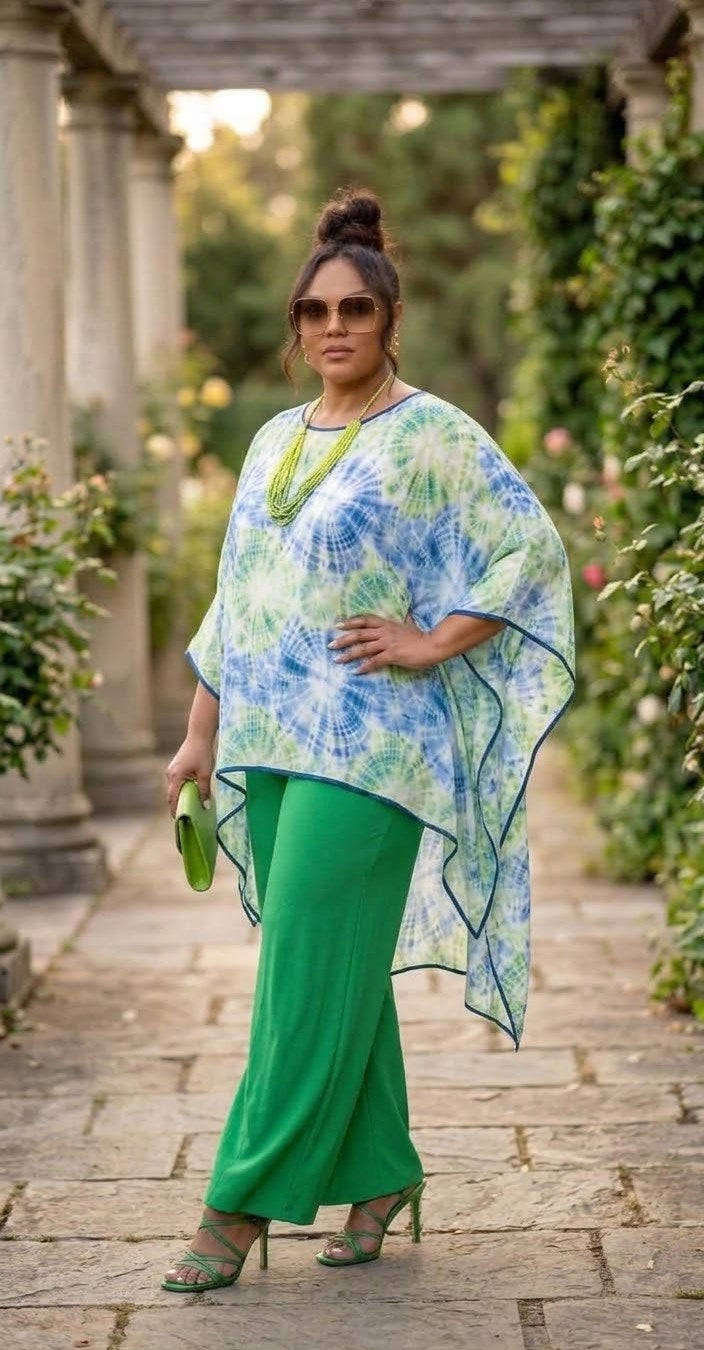 Hi-Lo Tunic Blue Green