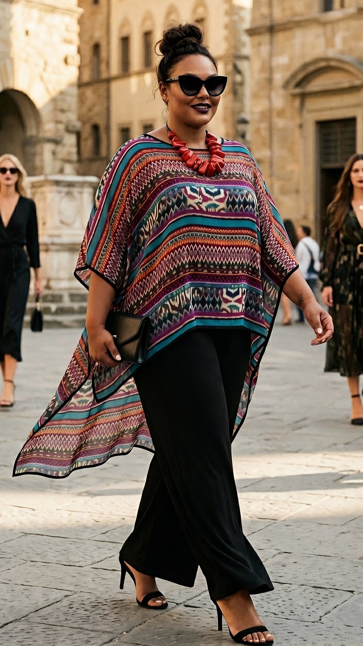 Hi-Lo Tunic Purple Teal